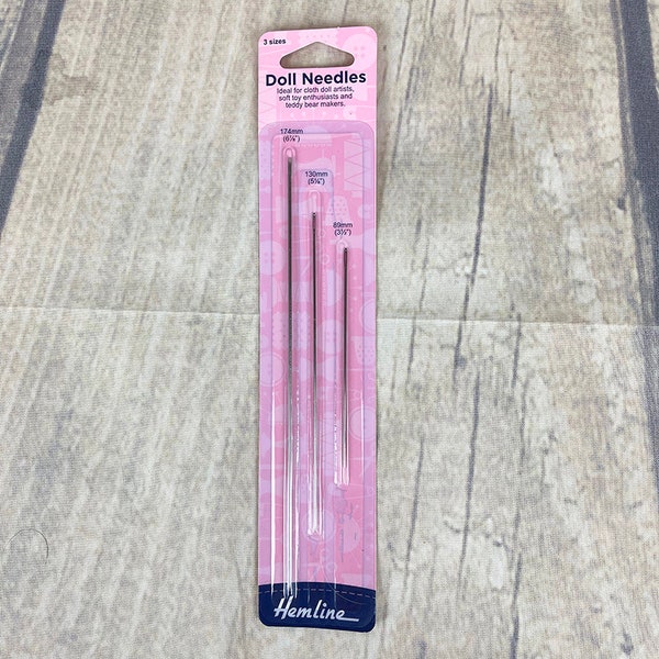 Hemline Doll Needles - Long Needles - Waldorf Doll Needles