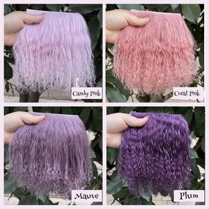 Tibetan Lamb Mohair - Mongolian Wool Sheepskin - Tibetan Lambskin - Doll Hair - Reroot - Doll Wigs - Waldorf Doll - BJD - Blythe Dolls image 8