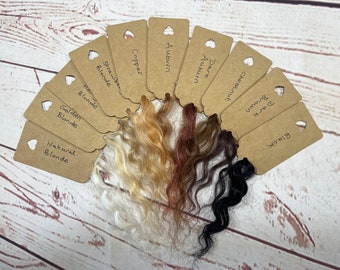 Mohair Weft Sample Set - Mohair Doll Hair - Doll Hair - Reborn Hair - Natural Doll Hair - Waldorf Doll Hair - Blythe Doll - Reroot - Reborn