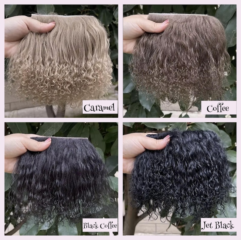 Tibetan Lamb Mohair - Mongolian Wool Sheepskin - Tibetan Lambskin - Doll Hair - Reroot - Doll Wigs - Waldorf Doll - BJD - Blythe Dolls image 5