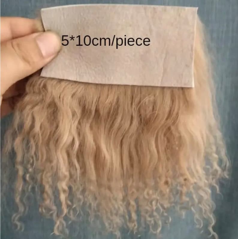 Tibetan Lamb Mohair - Mongolian Wool Sheepskin - Tibetan Lambskin - Doll Hair - Reroot - Doll Wigs - Waldorf Doll - BJD - Blythe Dolls image 2