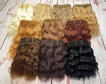 Welliges Mohair-Haar, 5 Meter (15 Fuß) – Mohair-Puppenhaar – wiedergeborenes Haar – natürliches Puppenhaar – Waldorf-Puppenhaar – Blythe-Puppenhaar – Rerooting