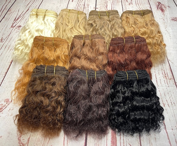 100g Wavy Mohair Weft - 5 metres (15 ft) - Mohair Doll Hair -Reborn Hair - Blythe Doll Hair - Waldorf Doll Hair - BJD Doll - Rerooting