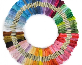100 kleuren borduurgarenstrengen - trimits
