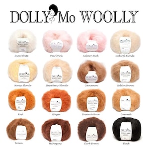 DollyMo - Woolly Mohair - Mohair Yarn - Doll Hair - Mohair Doll Hair - Natural Doll Hair - Waldorf Doll Hair