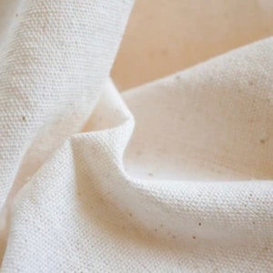 Calico - Natural Calico Fabric by the 1/2 Metre -Oeko-Tex 100 - 100% Cotton - Medium Weight Calico - Canvas Fabric - Loom State