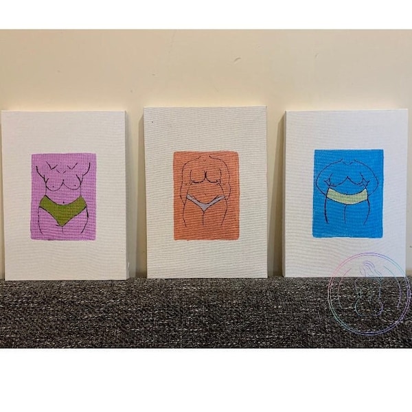 Nude Female Body Positive Canvas Art - Etsy UK