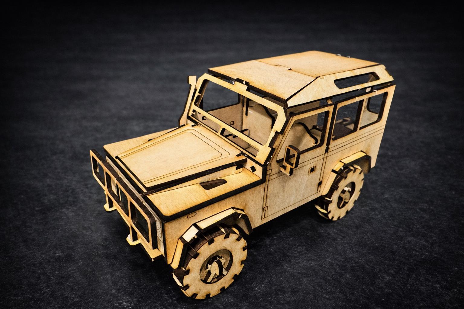 Land Rover Defender Wooden Model – Laser Cut 4x4 Kit – Build‑your‑own ...
