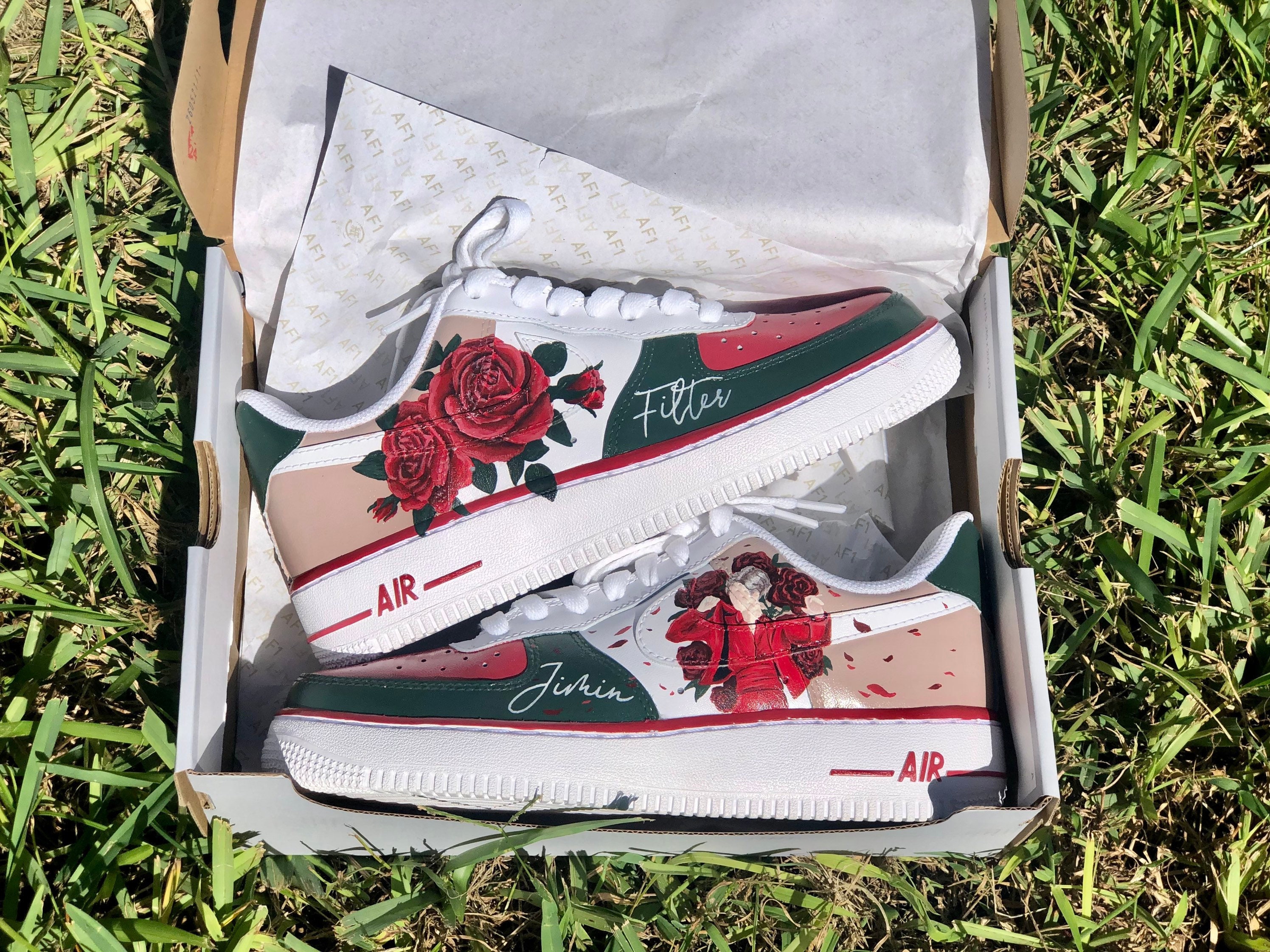 BTS Jimin filter Custom Kpop Air Force 1 Nike | Etsy