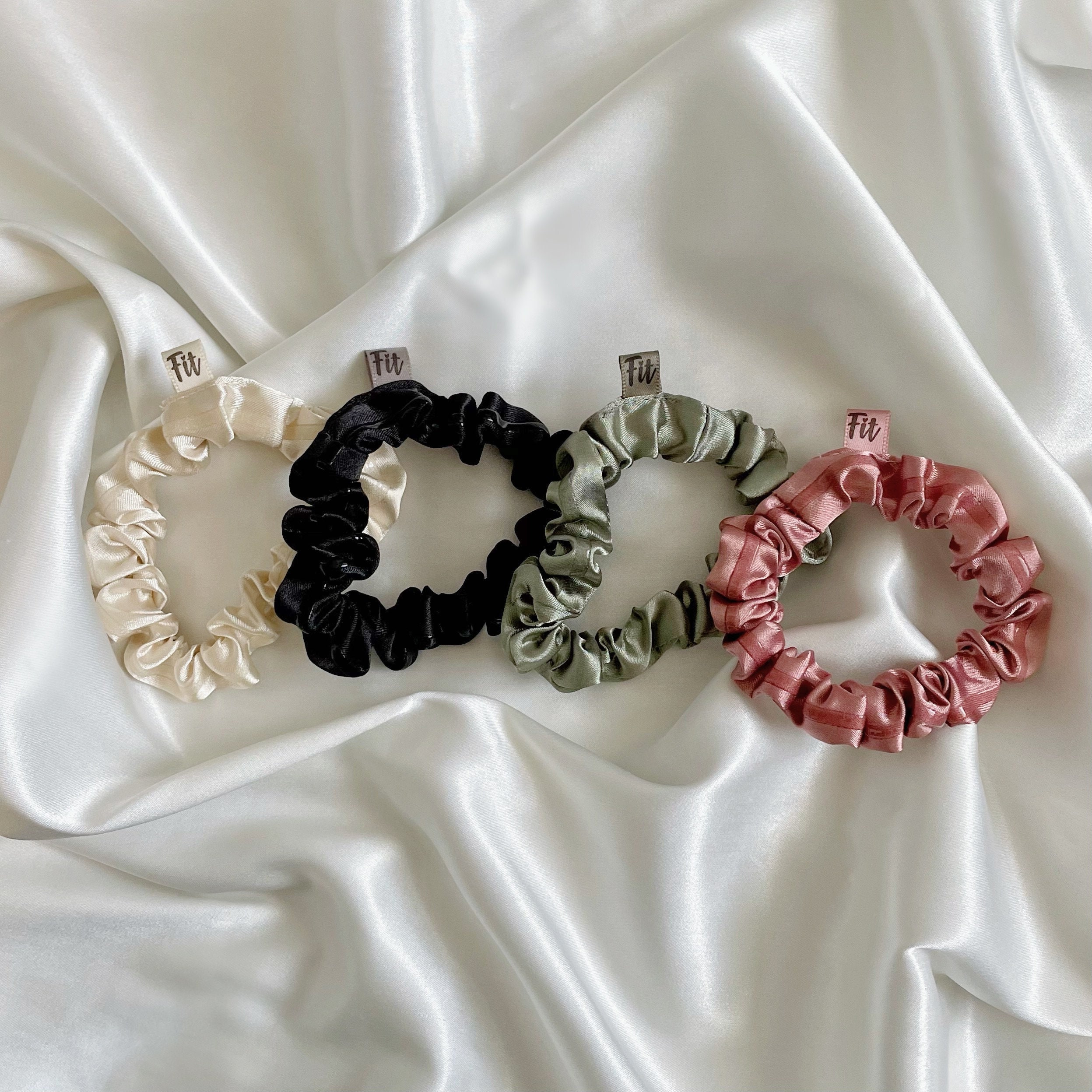 Fit Scrunchie Silk Skinny Scrunchies Non Slip Scrunchies Etsy