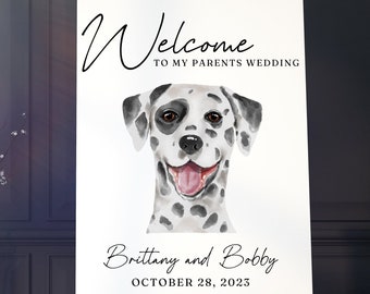 Welcome to My Parents Wedding (Customizable, Dog Cat Pet Wedding, Wedding Welcome Sign, Welcome Sign Template, Editable Wedding Template)