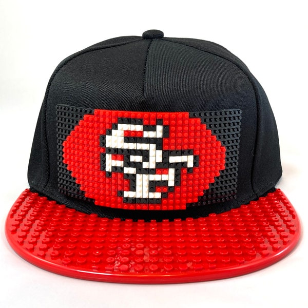 Custom San Francisco SF Snapback Brick Hat (Red & Black)