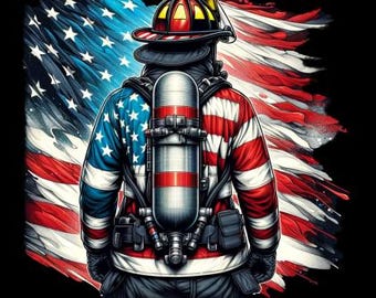 XCS Ready File- RFID Metal Wallet- Firefighter Flag