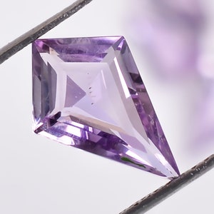 Rose De France Kite Shape Gemstone, Natural Pink Amethyst Faceted Gemstone, Kite Shape Step Cut, Healing Crystals Jewelry 12.0X7.0X3.5 mm