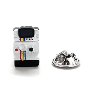 Photographer Gift Camera Pin Photography White Enamel Pin Polaroid Camera Lapel Pin Vintage Camera Retro Camera Jacket Pin