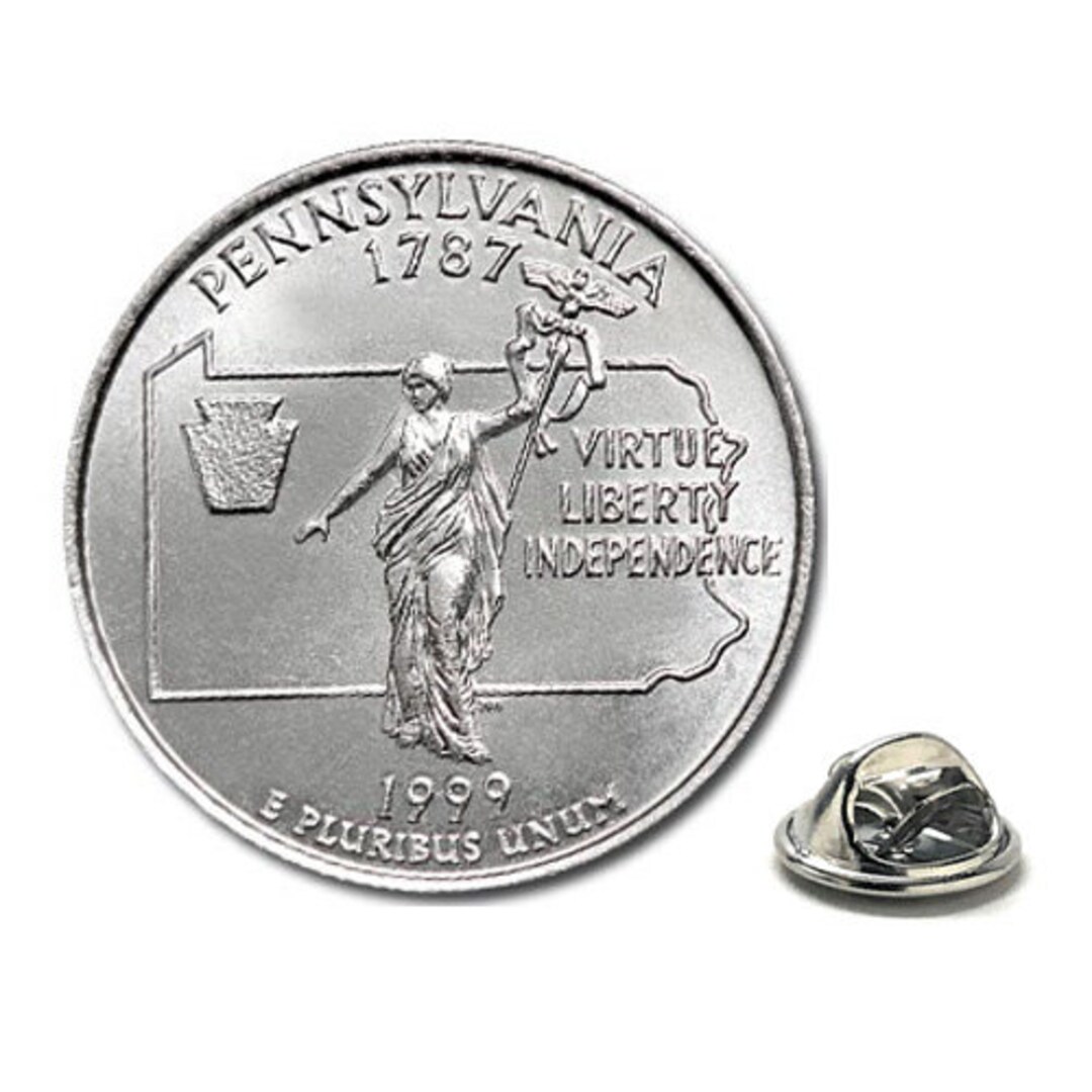 Pennsylvania State Quarter Coin Lapel Pin Uncirculated U.S. Etsy