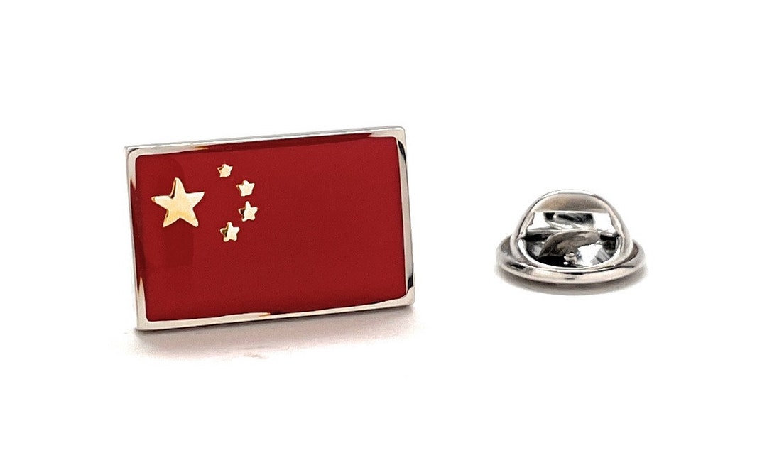 China Flag Lapel Pin National Flag Enamel Pin the National Etsy