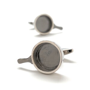 Frying Pan Cufflinks Silver Frying Pan Cuff Links Groomsman Cufflinks Cooking Pan Skillet Out Doors Camping Tangled Gift Wedding Cufflinks