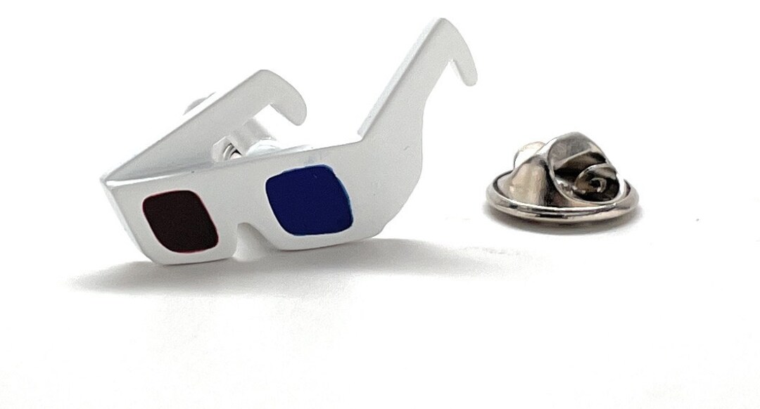 Old School Hollywood Pin 3D Movie Glasses Lapel Pin Movie Star Etsy