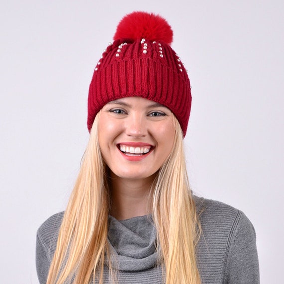 Factory: Pom Beanie In Extra-soft Yarn For Women