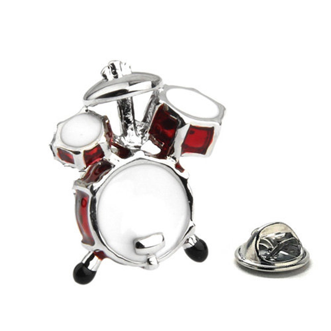 Enamel Pin Drums Lapel Pin Music Instrument Percussion Musical Etsy