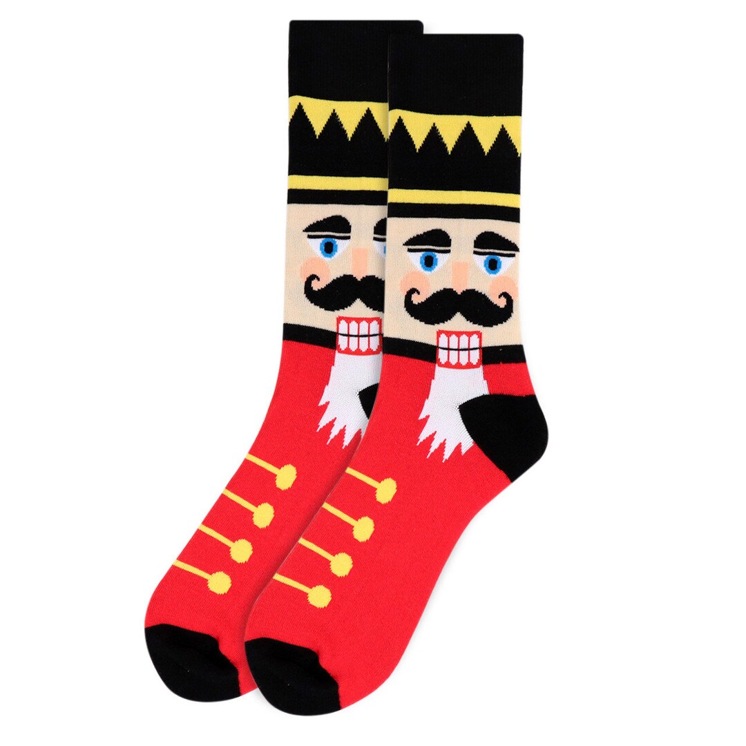Nutcracker Socks Fun Socks Men's Christmas Novelty Socks Etsy