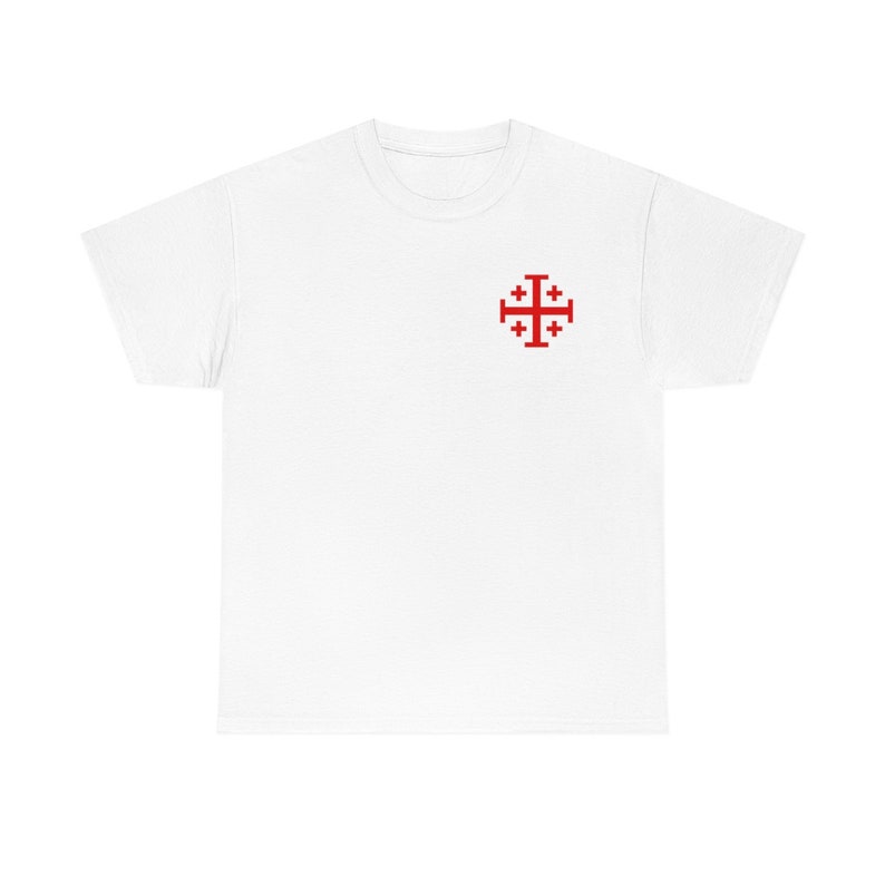 Jerusalem Cross T Shirt Crusaders Cross Tee Shirt Five Fold - Etsy