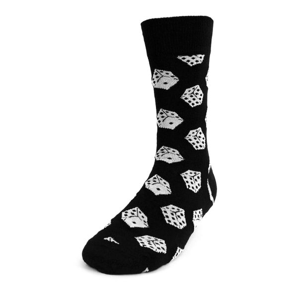 Men's Crazy Black & White Sock Bundle - 6 Pair