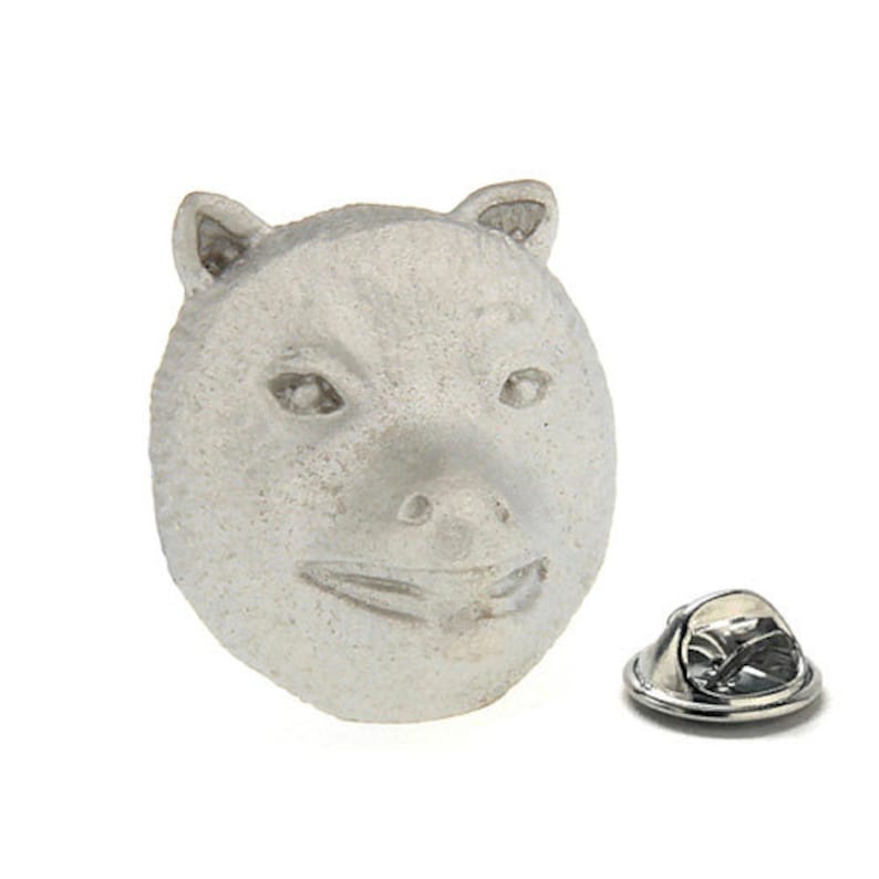 Silver Bear Head Pin Bear Lapel Pin Silver Enamel Pin Tie Tack Pin Outdoors Pin Lanyard Pin Yellowstone Bear