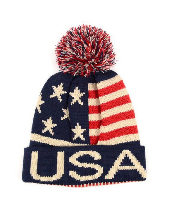 Old School USA Hockey Team Beanie 1980 