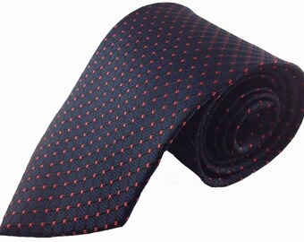 Atwardson Marine Polka Dots Kupfer Krawatte. Vintage 90s 00s Seide gewebte  rotbraune Foulard Krawatte Krawatte. Herren Farbwechsel geometrische  Krawatte