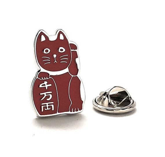 Lucky cat pin sale