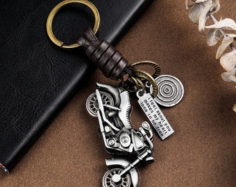 2XFashion Gift Leather Alloy Car Motorcycle Keychains Key Ring Chain Black+Brown 2XFashion Gift Leather Alloy Car Motorcycle Keychains Key Ring Chain Black+Brown