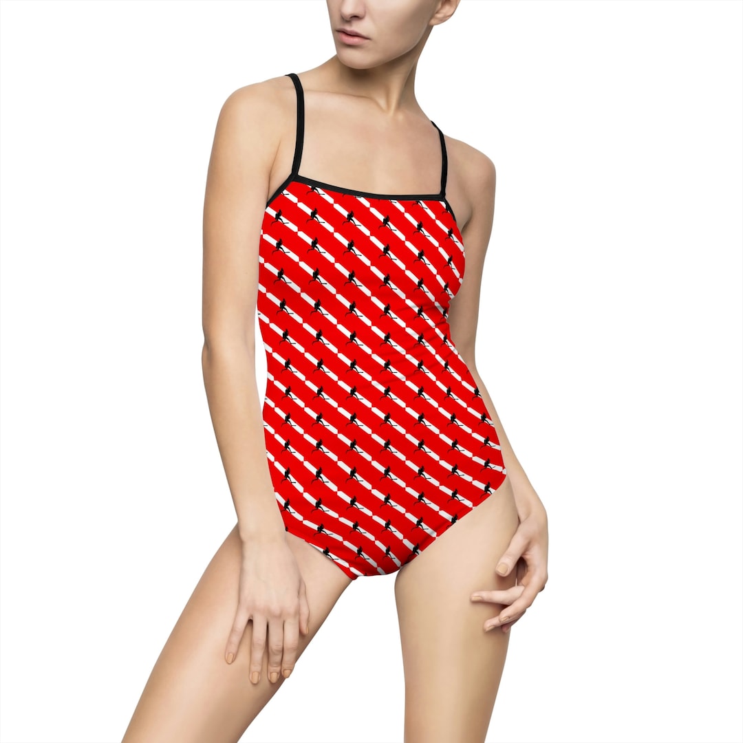 One Piece Swimsuit Driver Down Flag Designer Bathing Suit Gift for