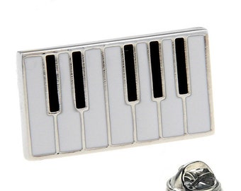 Hat Lapel Pin Push Tie Tac Music Musical Instrument Grand Piano white #2 NEW 