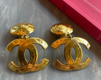 Chanel earrings cc etsy deals