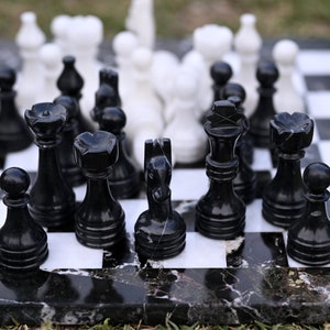 Marble Chess Pieces, Crafted for 12&quot; to 16&quot; Marble chess board | Best Gifts for him | Best Gift for her | Perfect Gift for any Occasion
