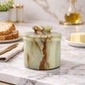 Handmade Green Onyx Butter Dish with Lid \u2013 Elegant French Inspired Kitchen Decor
