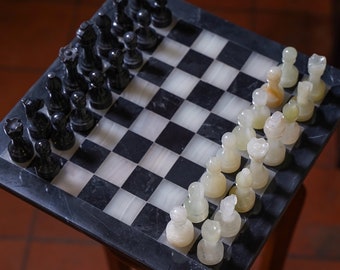 Black Onyx Chess set  |  Vintage Chess set  Handmade  |  Best Gifts for Him, Best Gift for her , Unique Gift Ideas for every occasions