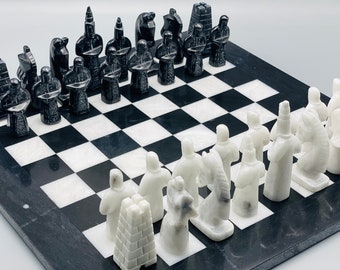 Japanese Chess set , Vintage Chess set , Marble Chess set Handmade , Gifts for dads ,  Best Gifts for him , Housewarming Gifts