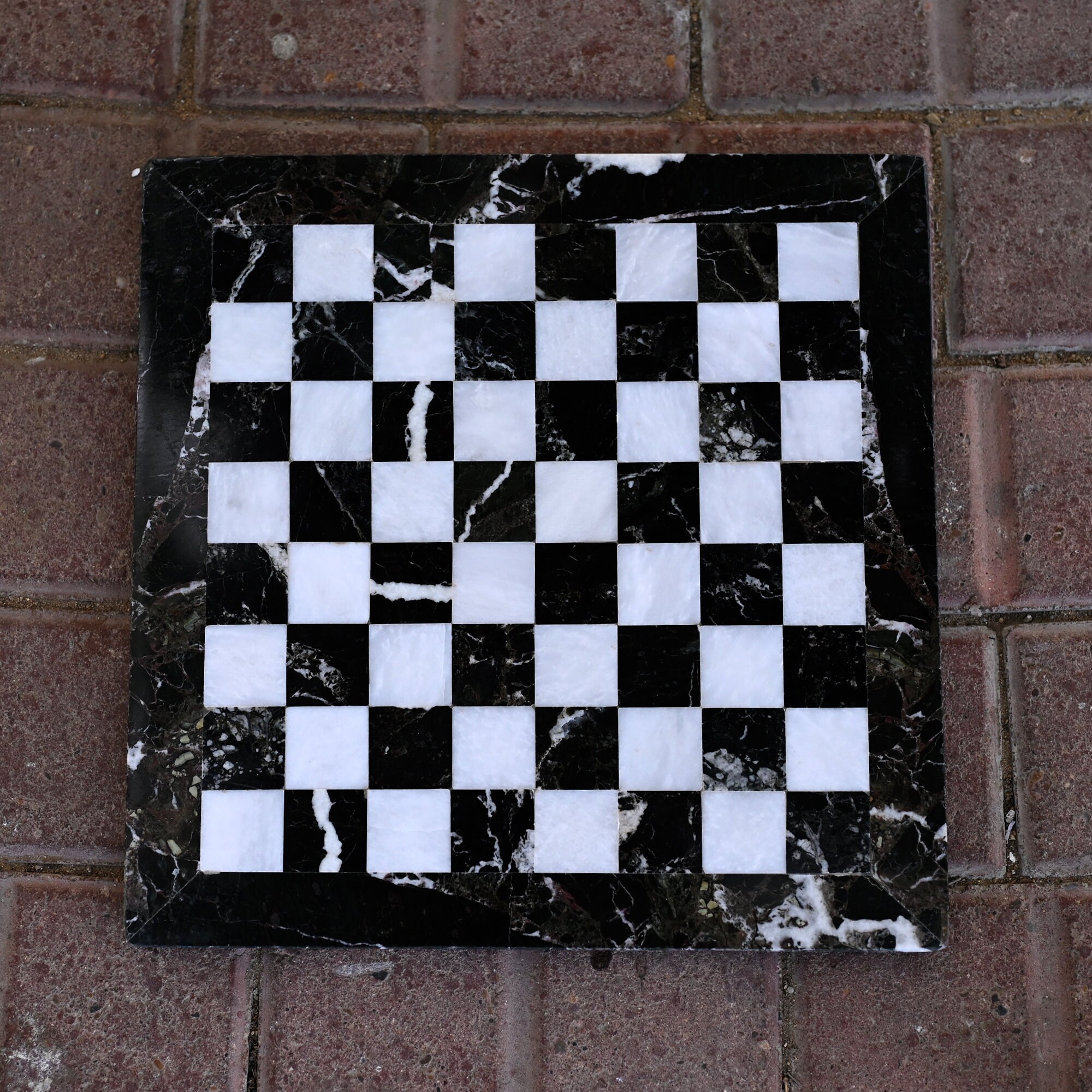 The Zebra - Black Marble and White Onyx with Marble Board