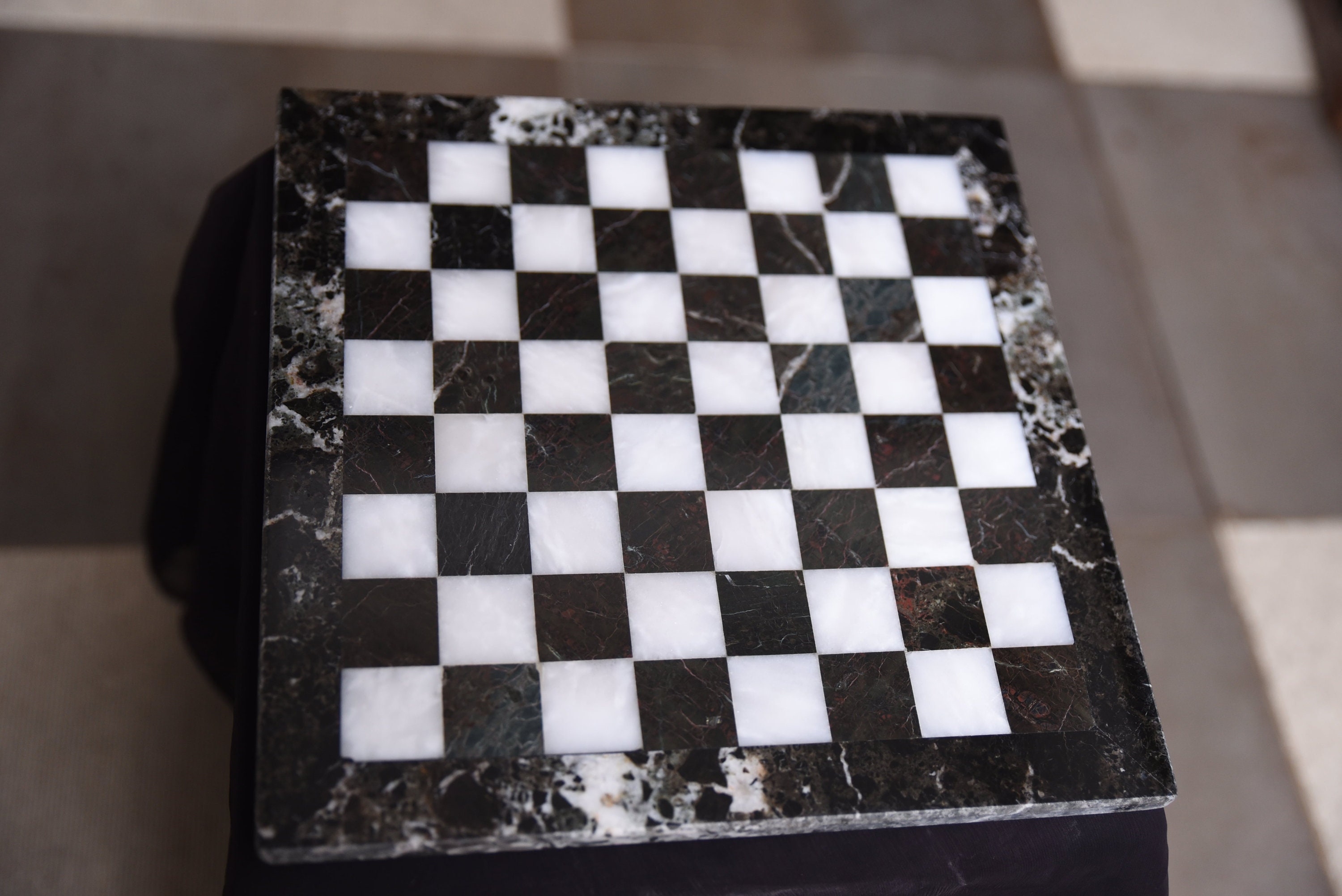 Grey/Beige Stone Chess Board – Still Interiors