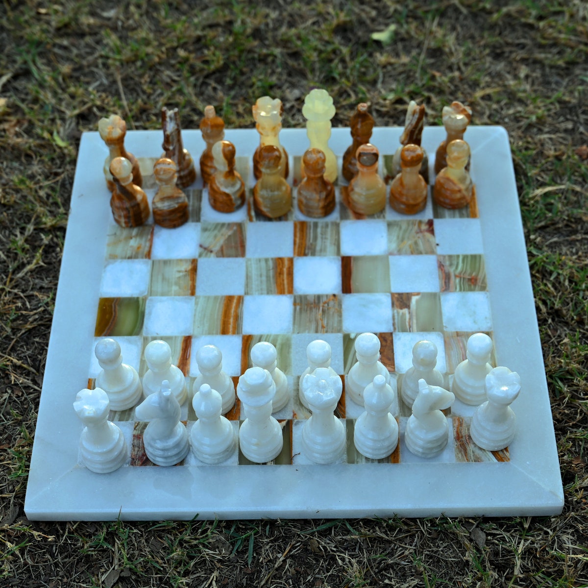 Handmade Marble Chess Set – Luxury Stone Chessboard With Pieces, Decorative Board Game for Home - Etsy