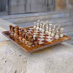 Marble Chess set | Large Chess set Handmade | Luxury Gifts, Gifts for him, Christmas Gifts, Unique gifts for Housewarming