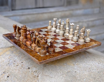 Marble Chess set | Large Chess set Handmade | Luxury Gifts, Gifts for him, Christmas Gifts, Unique gifts for Housewarming