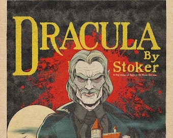 Dracula Vintage Comic Book Cover Poster | Giclee Art Print | Bram Stokers Dracula | Vintage Horror Film | Horror Decor | Vampire Poster |