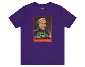 Aunt Dracula Shirt: Christopher Lee's Hairspray Mystery - Humorous Gothic Twist
