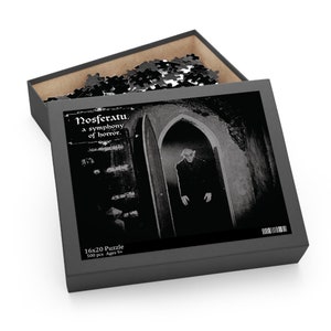 Count Orlok Standing at the Door Puzzle Nosferatu 1922 Collectible 500-Piece Dracula&#39;s Legacy Series Gothic Horror Puzzle