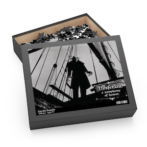 Count Orlok Stalking on the Ship's Deck Puzzle Nosferatu 1922 Collectible 500-Piece Dracula's Legacy Series Gothic Horror Puzzle
