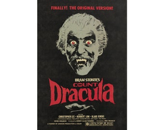 Jess Franco Count Dracula 1970 Poster Recreation - Vintage Horror Revival